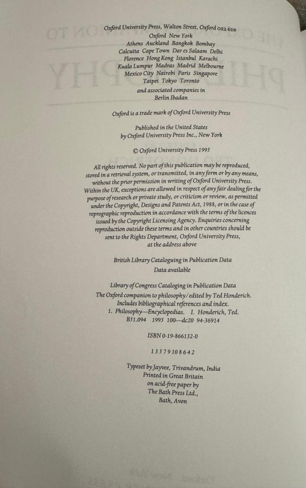 The Oxford Companion to Philosophy - Image 2
