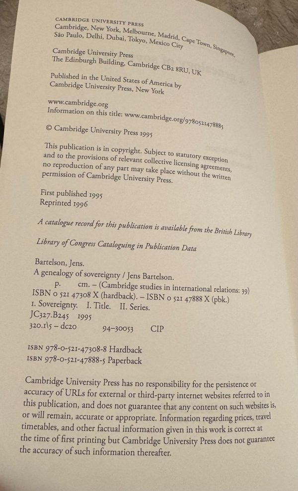 A Genealogy of Sovereignty Jens Bartelson - Image 2