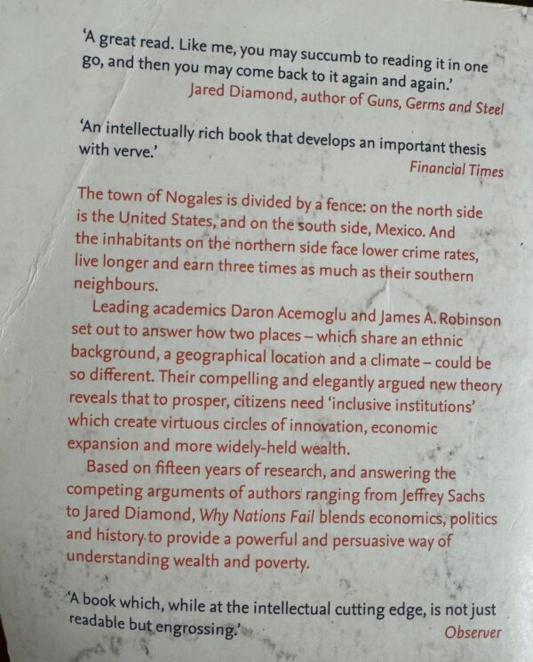 Why Nations Fail: The Origins of Power, Prosperity, and Poverty by Daron Acemoglu and James A. Robinson - Image 2